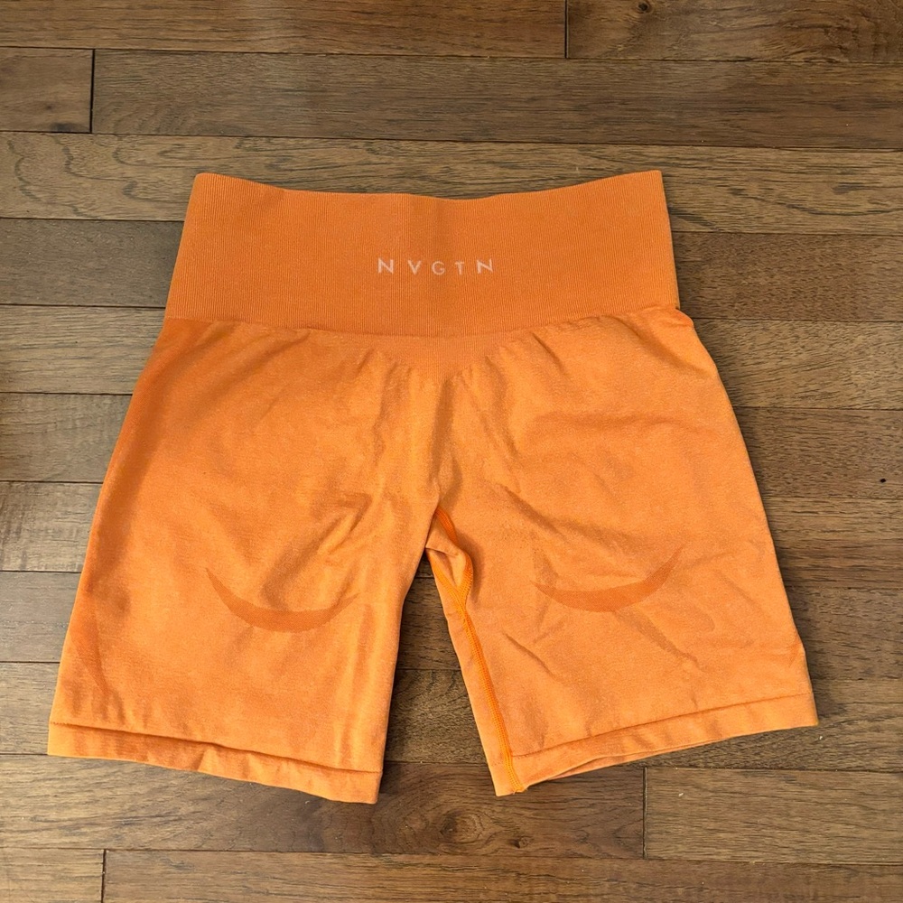 NVGTN Burnt Orange Contour Seamless Shorts